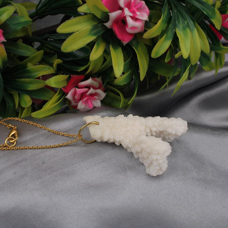 Natural White Coral Necklace