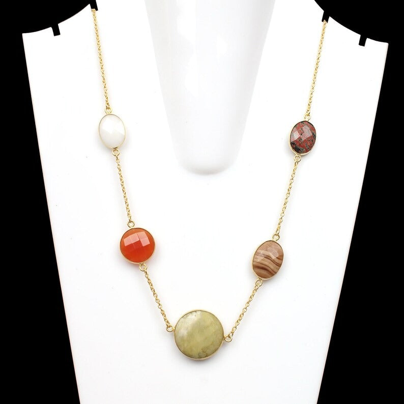 Sparkling Web Jasper Designer Necklace