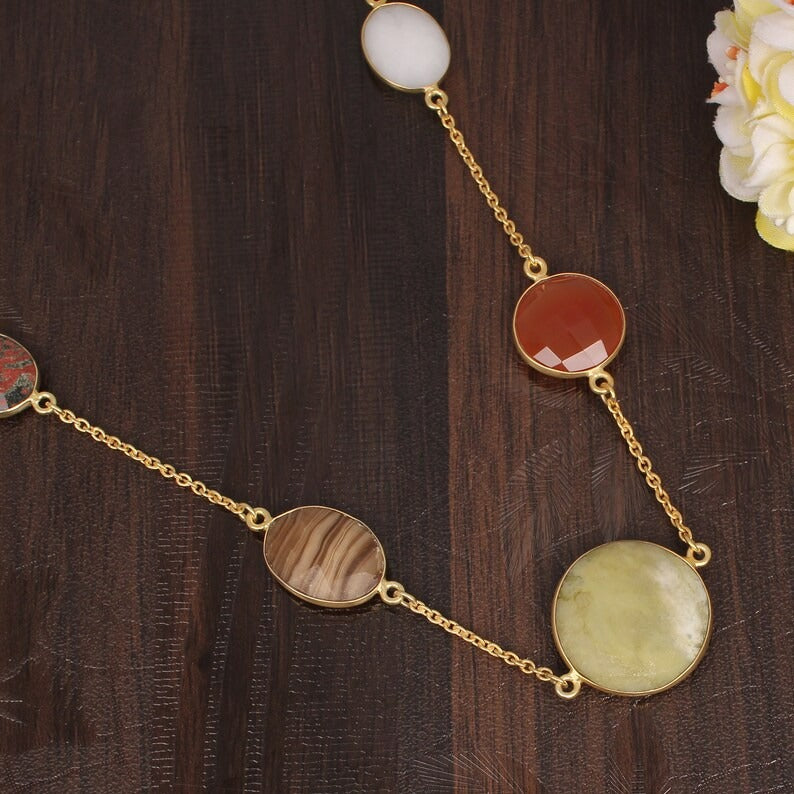 Sparkling Web Jasper Designer Necklace