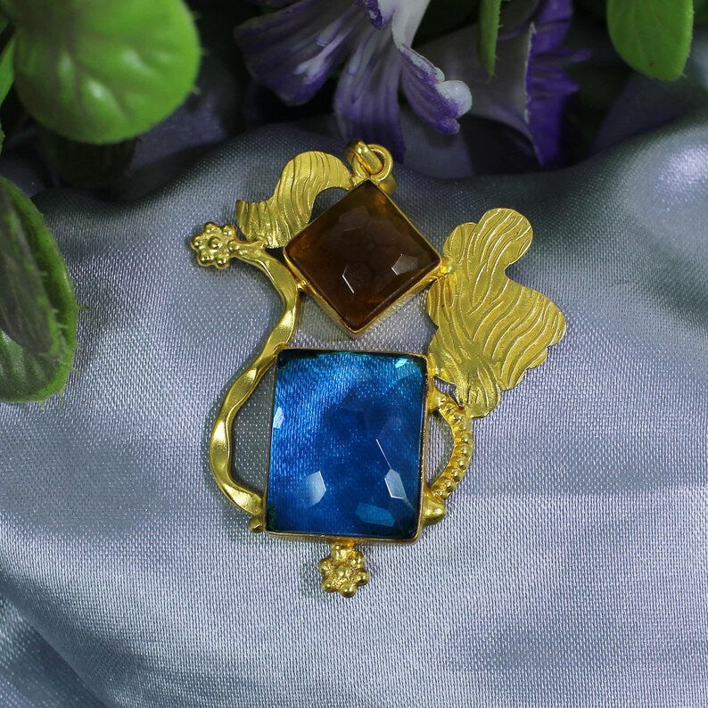 Citrine & Tanzanite Pendant