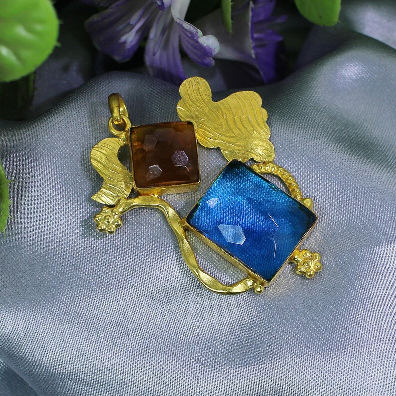 Citrine & Tanzanite Pendant