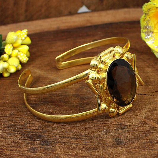 Smoky Quartz Handmade Bangle