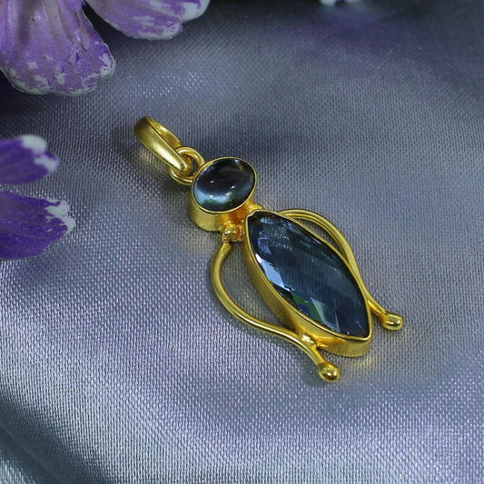 Blue Topaz Gemstone Pendant