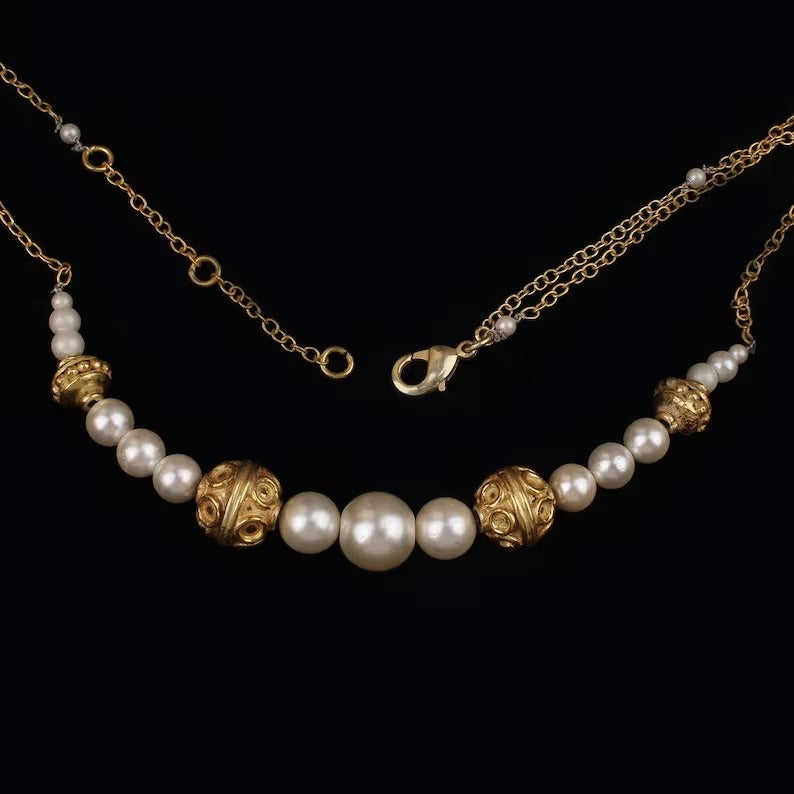 Pearl Brass Necklace