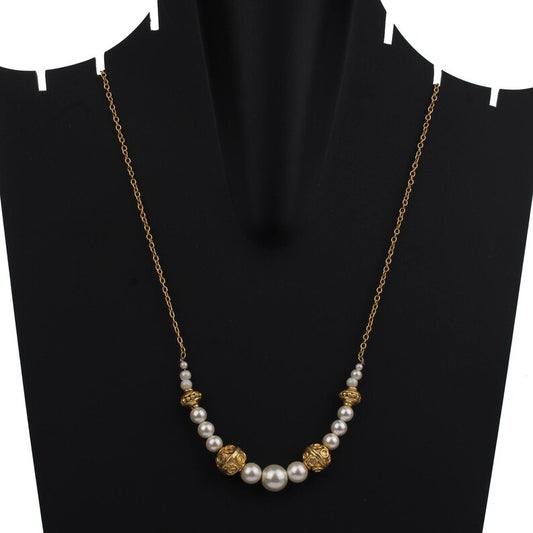 Pearl Brass Necklace