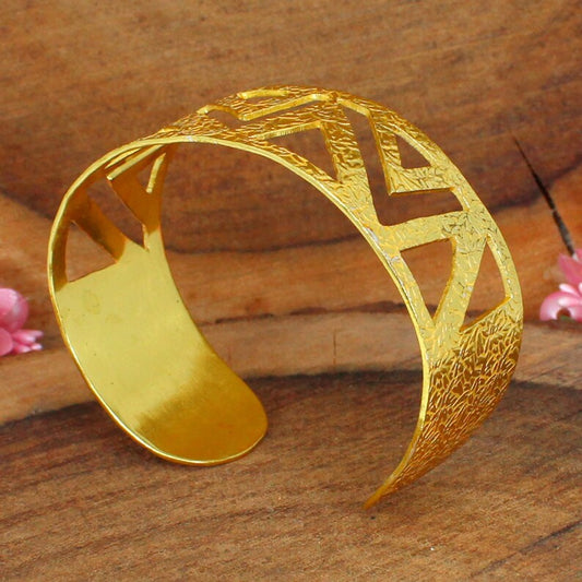 Gold Plated  Textured Bangle