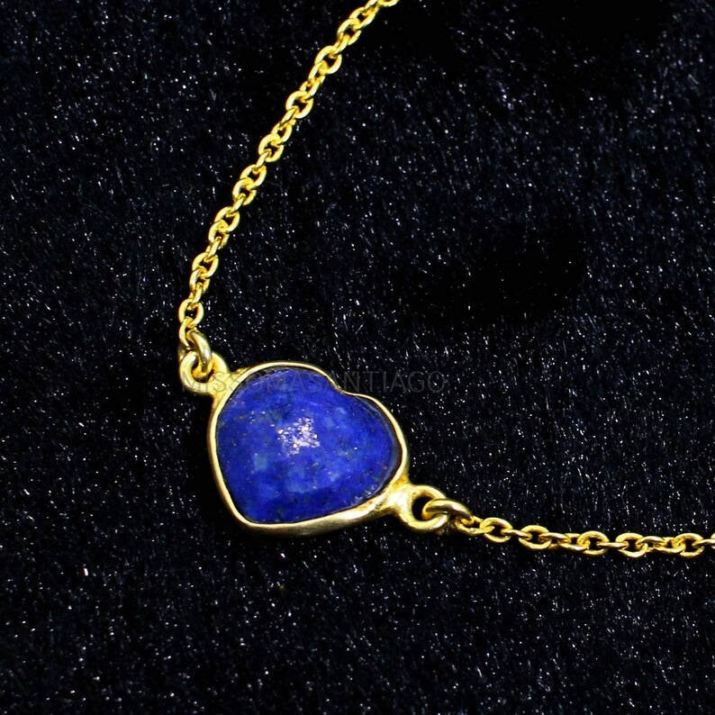 Heart Lapis Lazuli Gemstone Bracelet