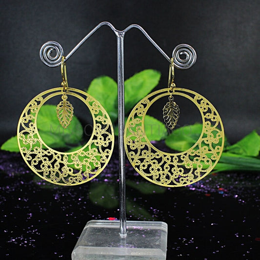 Filigree Brass Earrings