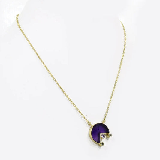 Purple Amethyst & CZ Chain Jewelry