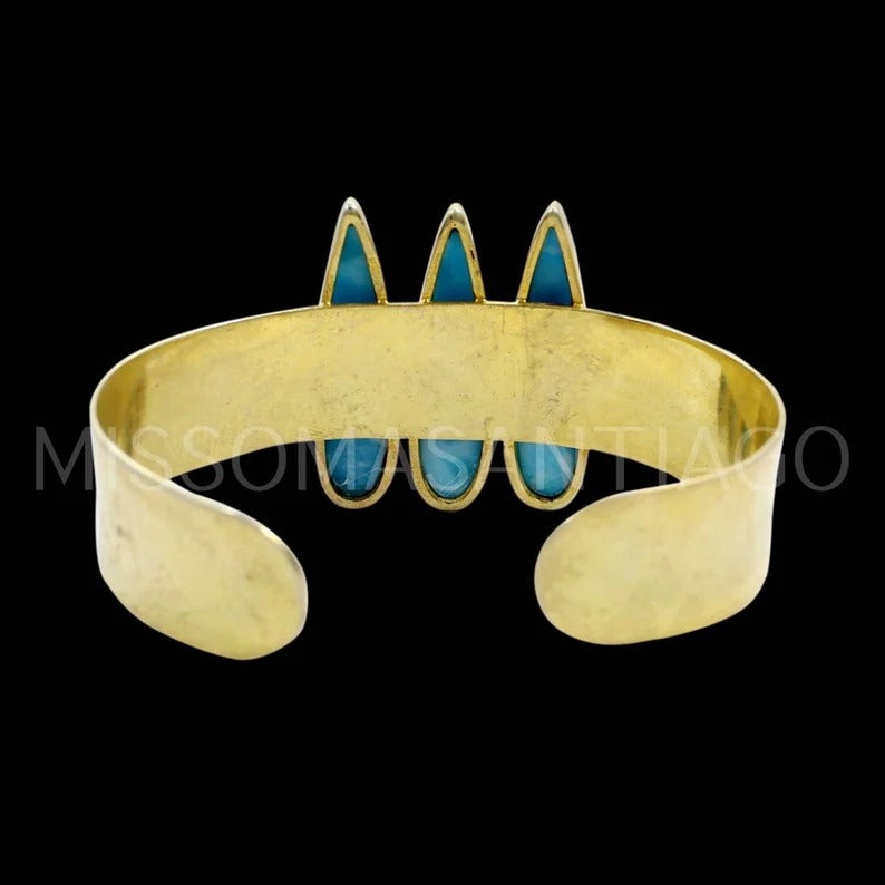 Synthetic Larimar Gemstone Bangle