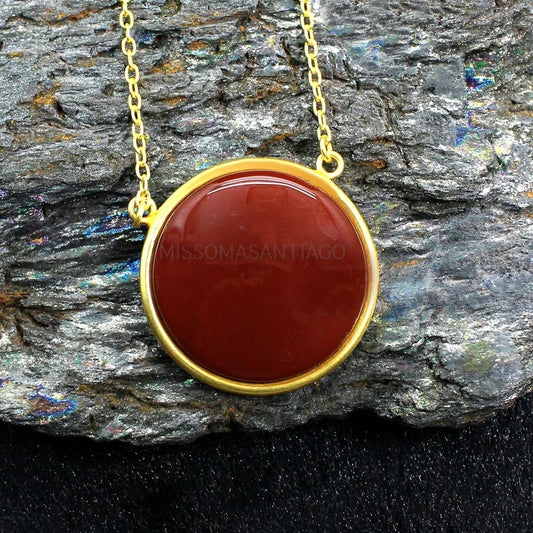 Red Onyx Gemstone Necklace