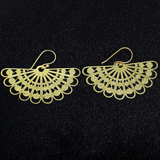 Gold Plated Brass Filigrees Earrings