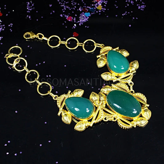 Green Onyx Gemstone Bracelet
