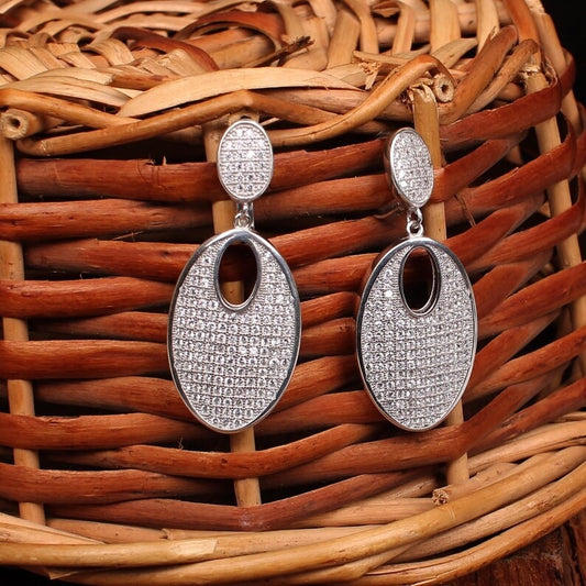 925 Sterling Silver Cubic Zirconia Drop Earrings