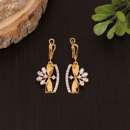 925 Sterling Silver Gold Plated Dangle & Drop Earring