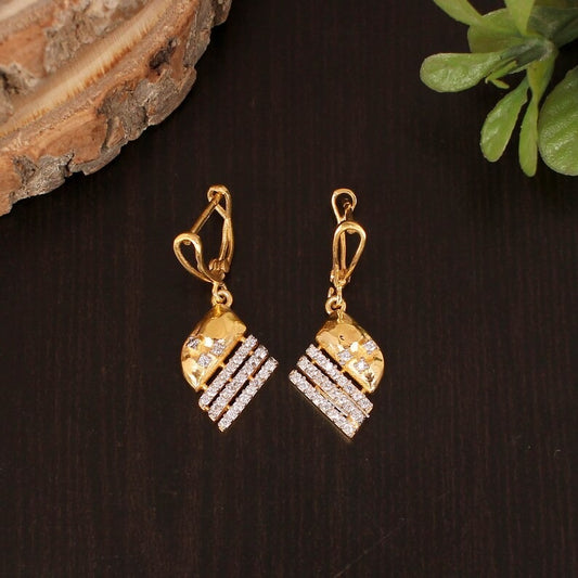 925 Sterling Silver Gold Plated Dangle & Drop Earring