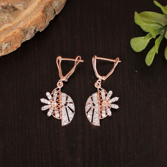 25 Sterling Silver Rose Gold Plated Earring