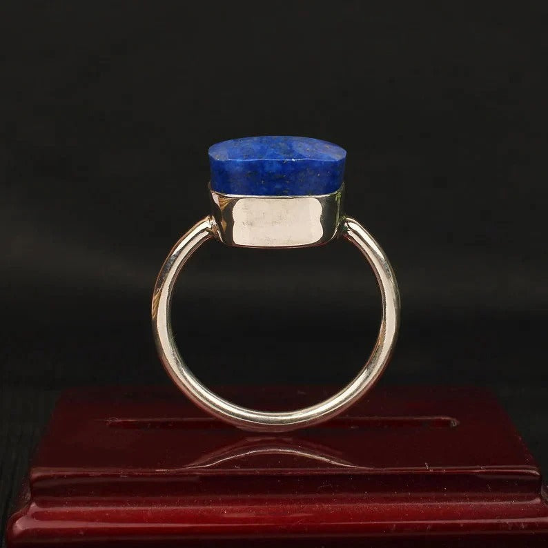 92.5 Sterling Silver Lapis Lazuli Gemstone Ring