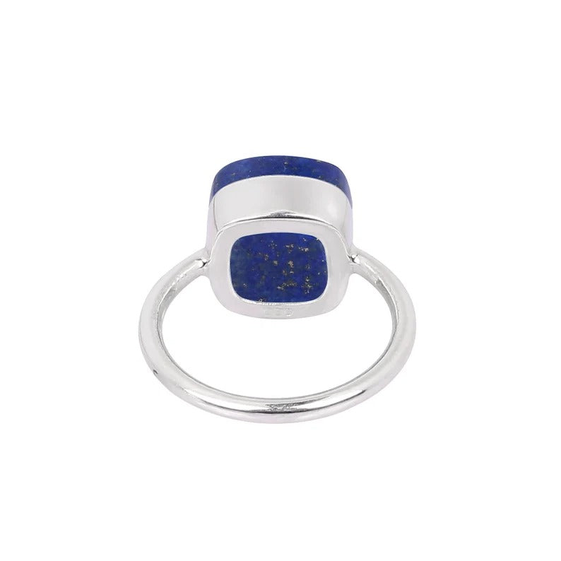 92.5 Sterling Silver Lapis Lazuli Gemstone Ring