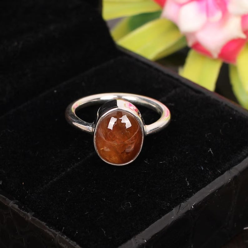 925 Sterling Silver Brown Tourmaline Ring