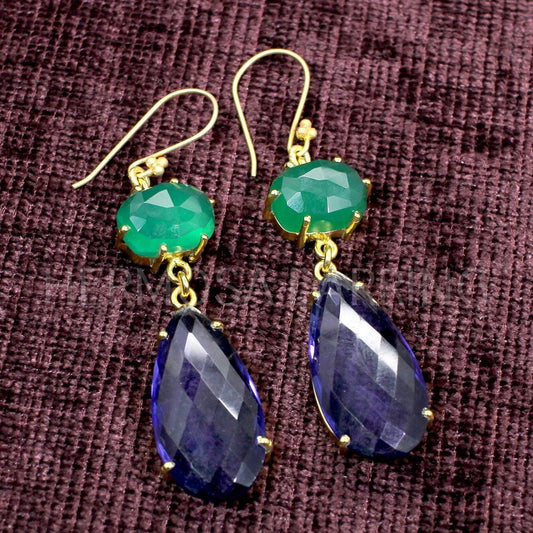 Green Onyx Handmade Earrings