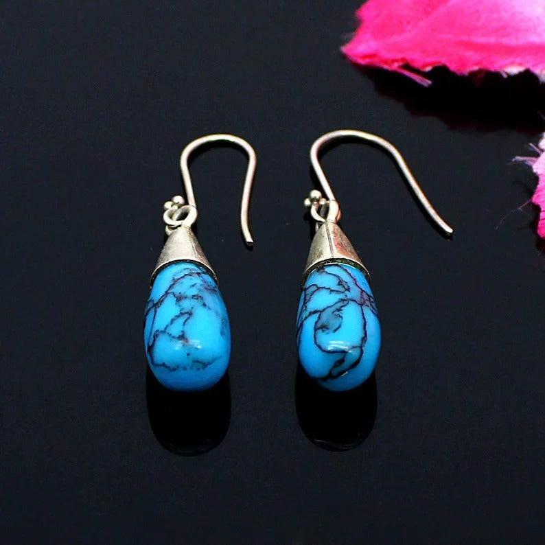 925 Sterling Silver Turquoise Earrings