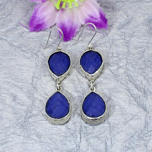 925 Sterling Silver Lapis Lazuli Earring