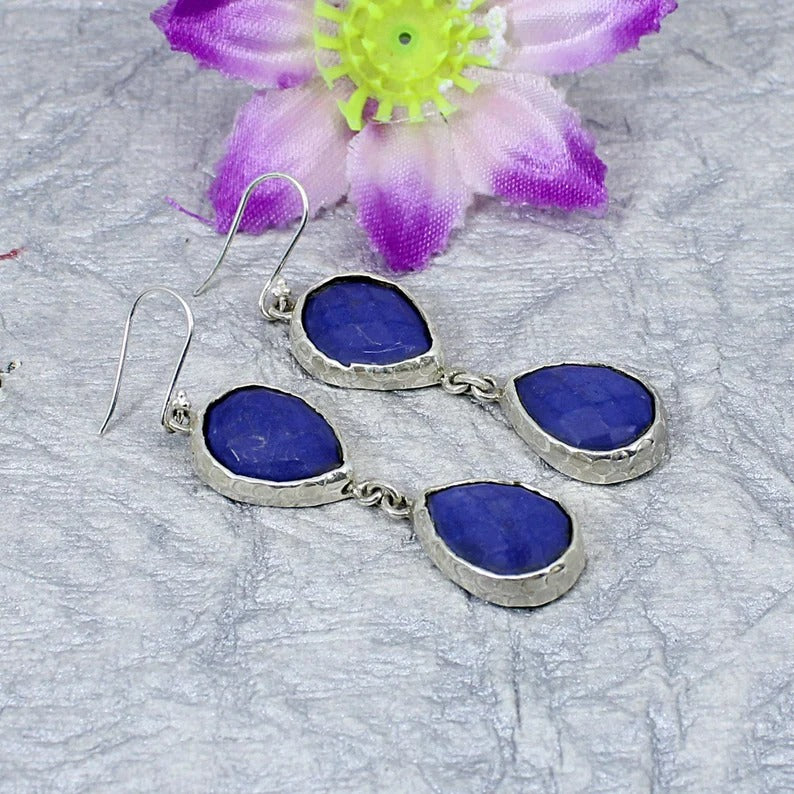 925 Sterling Silver Lapis Lazuli Earring