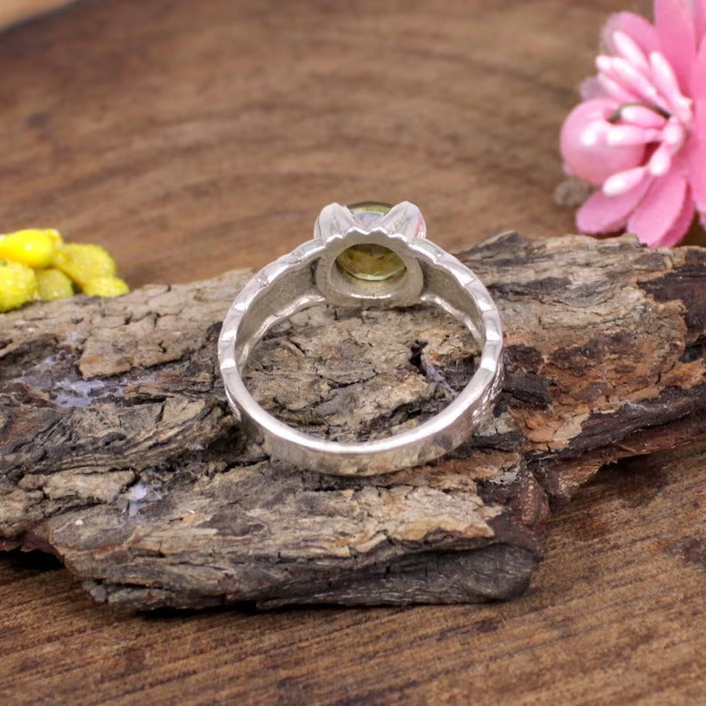 Citrine Gemstone 92.5 Sterling Silver Ring