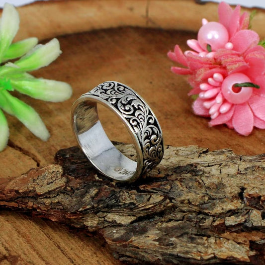 925 Sterling Silver Thumb Textured Ring