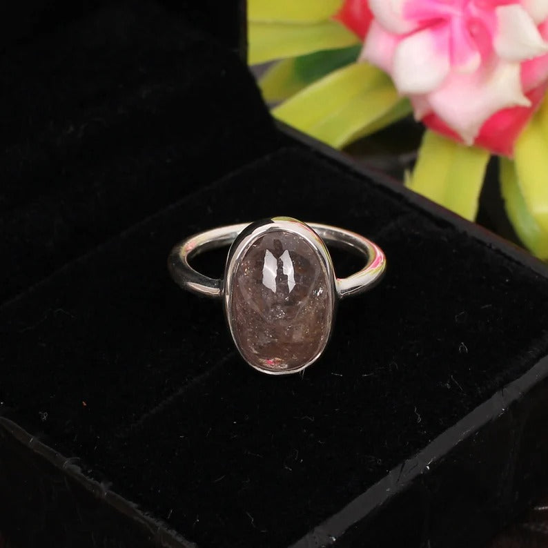 Natural Tourmaline Gemstone Sterling Silver Ring