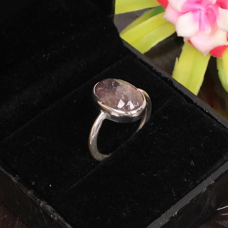 Natural Tourmaline Gemstone Sterling Silver Ring