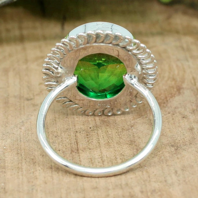 Watermelon Tourmaline Bio Doublet 92.5 Sterling Silver Ring