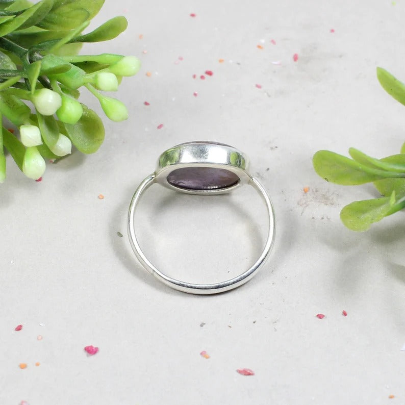 Natural Cacoxenite Gemstone 92.5 Sterling Silver Ring