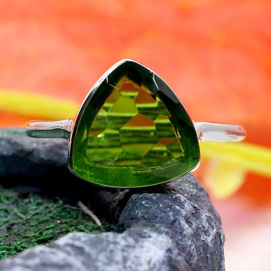 92.5 Sterling Silver Peridot Ring