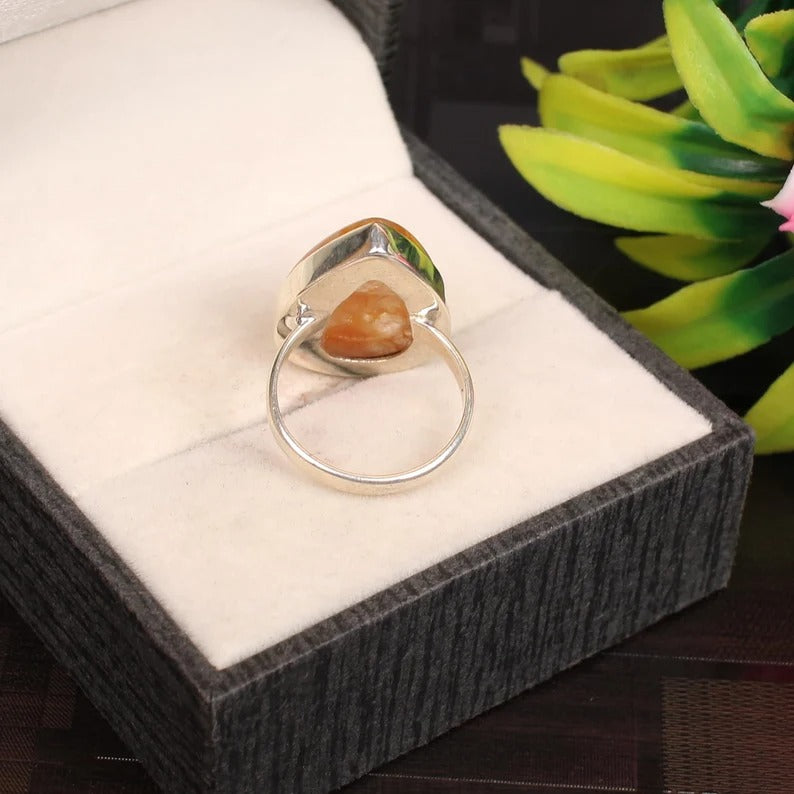 Yellow Aventurine 92.5 Sterling Silver Ring