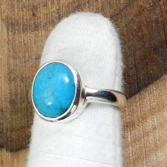 Natural Sleeping Beauty Turquoise 925 Sterling Silver Ring