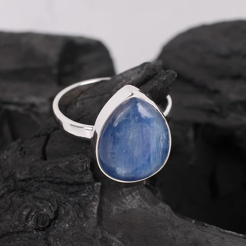 Kyanite Gemstone 92.5 Sterling Silver Ring