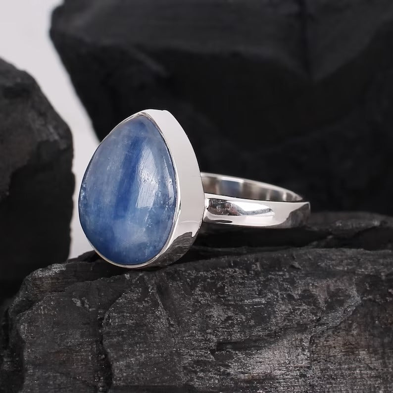 Kyanite Gemstone 92.5 Sterling Silver Ring