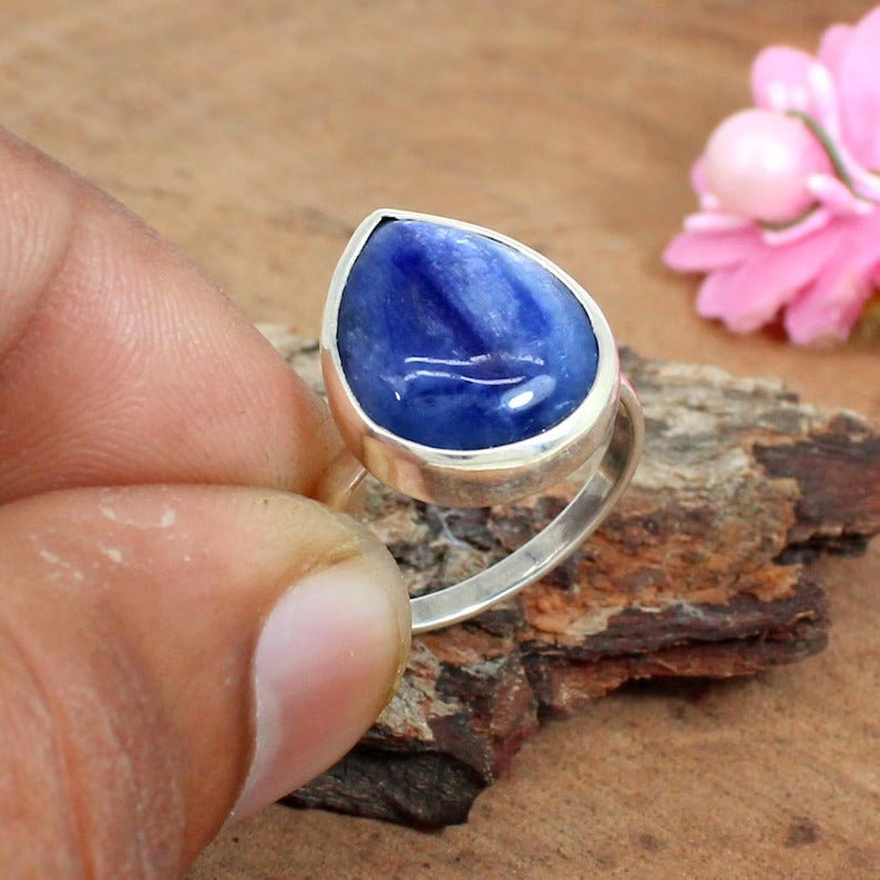 Kyanite Gemstone 92.5 Sterling Silver Ring