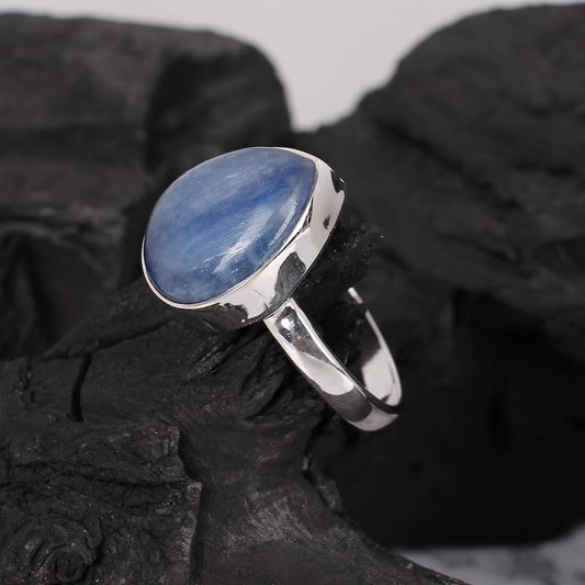 Kyanite Gemstone 92.5 Sterling Silver Ring