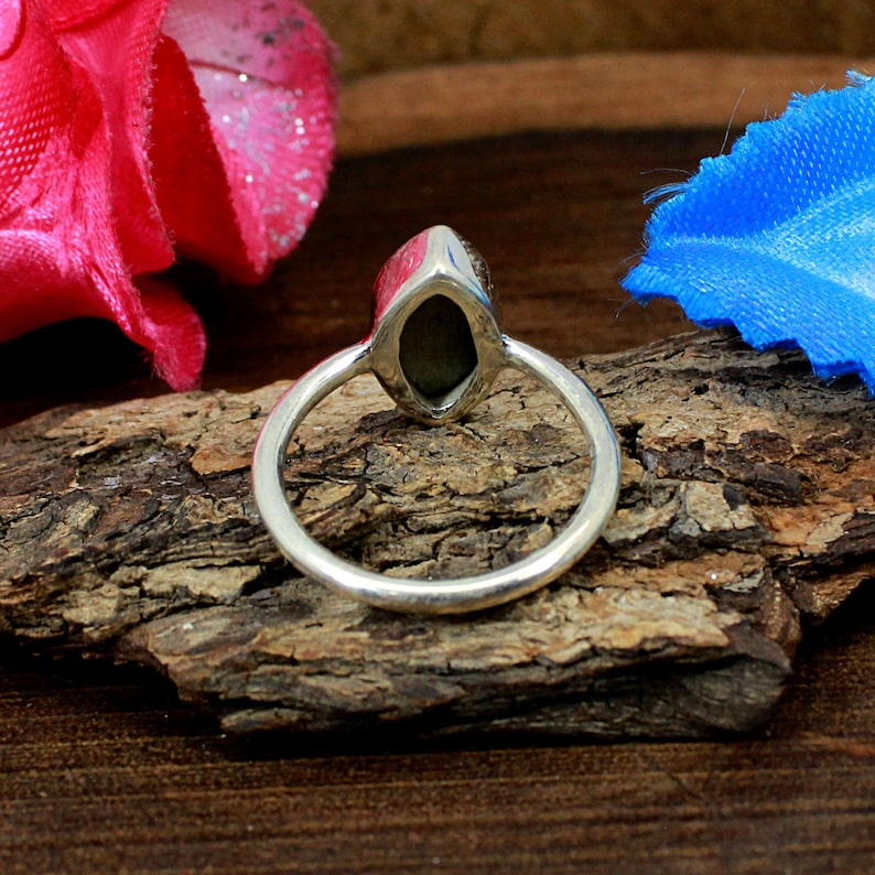 Natural Sun Pyrite Gemstone 92.5 Sterling Silver Ring