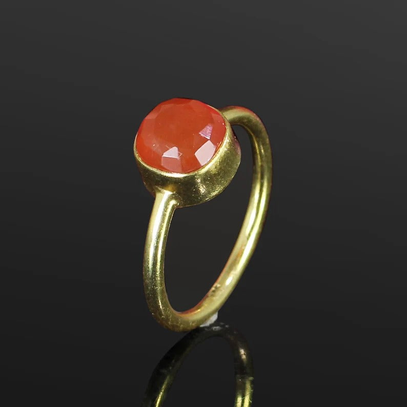 Red Onyx 92.5 Sterling Silver Ring