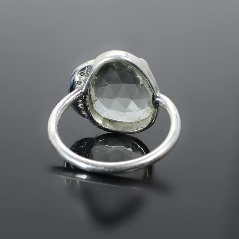 Green Amethyst 92.5 Silver Ring