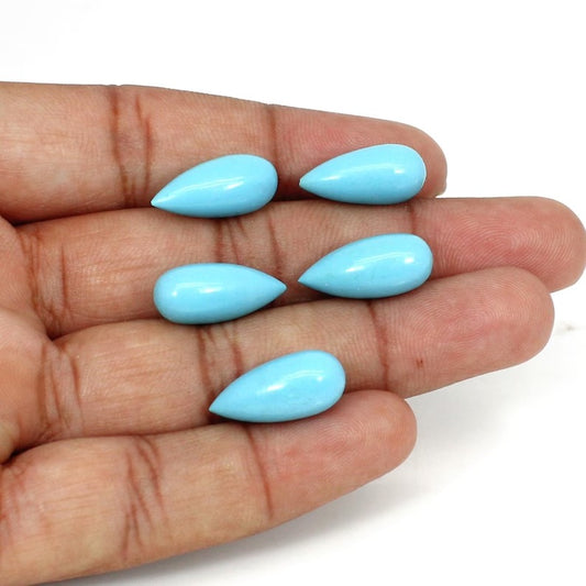 Synthetic Blur Turquoise Gemstone Drop Beads