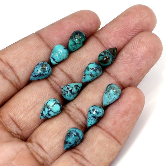 Natural Turquoise Gemstone Drop Beads