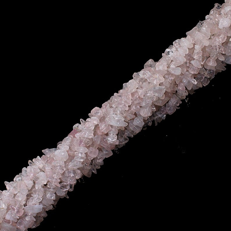 Rose Quartz Gemstone Chips Beads