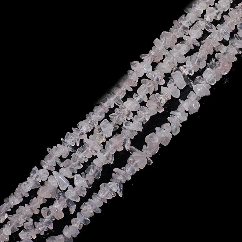 Rose Quartz Gemstone Chips Beads