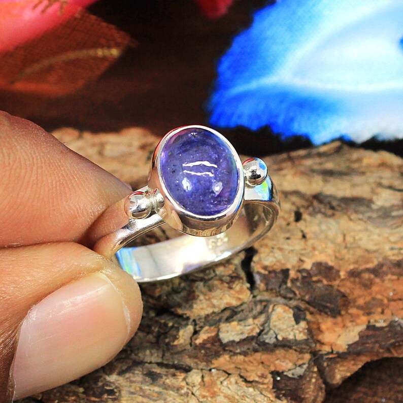 December Birthstone Tanzanite Silver Ring