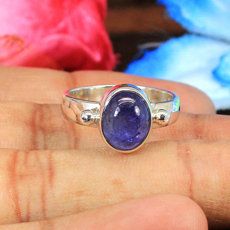 December Birthstone Tanzanite Silver Ring